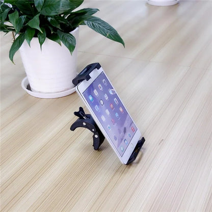 L101+M012 Bicycle Cell Phone Holder for Tablets Adjustable Clamping Clip Bracket