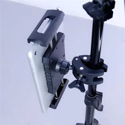 L101+M012 Bicycle Cell Phone Holder for Tablets Adjustable Clamping Clip Bracket