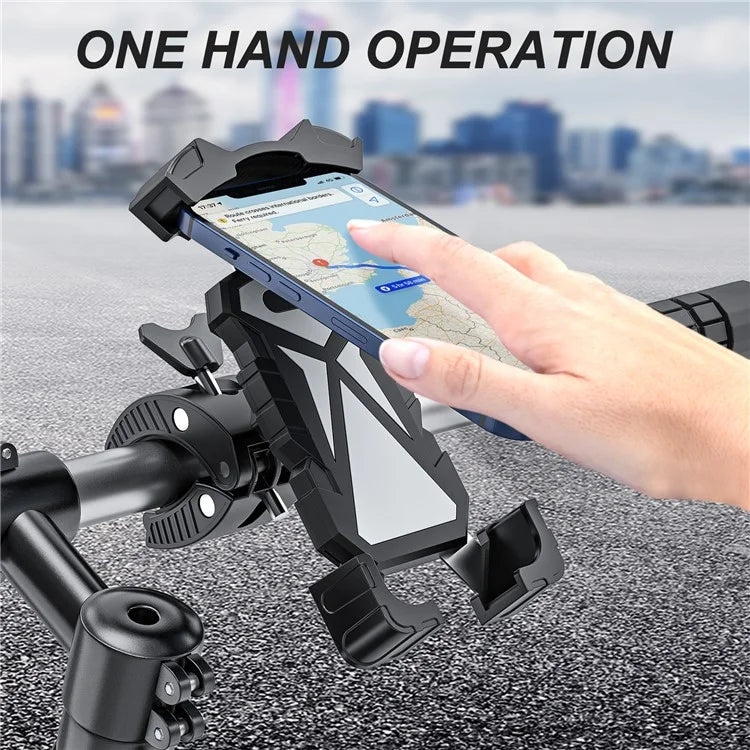 L101+M011 Bicycle Handlebar Phone Holder E-Bike Motorcycle Fixed Phone Mount for Cycling