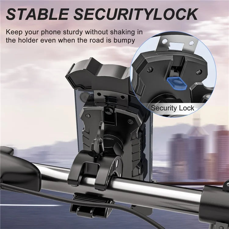L101+M011 Bicycle Handlebar Phone Holder E-Bike Motorcycle Fixed Phone Mount for Cycling