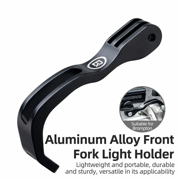ROCKBROS FK-308 Bicycle Headlight Holder Folding Bike Front Light Extender Holder Stand Bracket