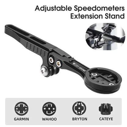 WEST BIKING YP0719356 Bicycle Computer Holder Aluminum Alloy Cycling Speedometer Bike Handlebar Bracket