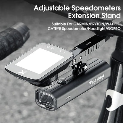 WEST BIKING YP0719356 Bicycle Computer Holder Aluminum Alloy Cycling Speedometer Bike Handlebar Bracket