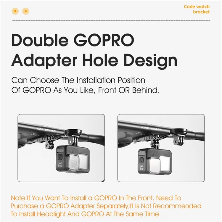 WEST BIKING YP0719356 Bicycle Computer Holder Aluminum Alloy Cycling Speedometer Bike Handlebar Bracket