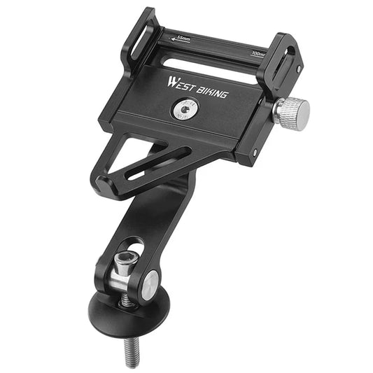 WEST BIKING YP0719360 MTB Road Bicycle Phone Holder Aluminum Alloy Bike Headset Mounted Phone Stand