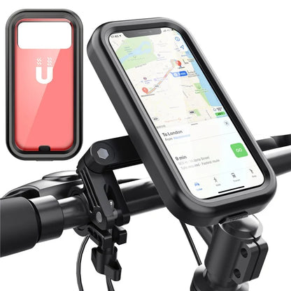 HL-159 Bike Handlebar Rotation Phone Mount Waterproof Motorcycle 4.7-6.8 Inch Phone Holder Bracket