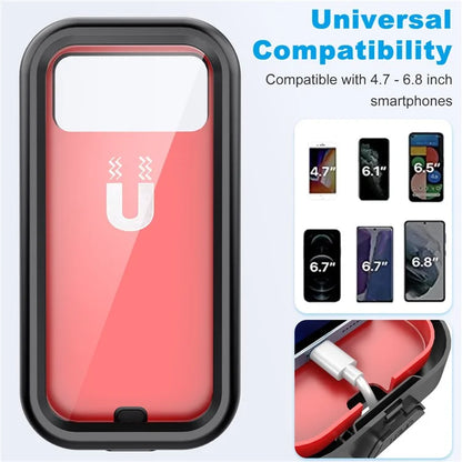 HL-159 Bike Handlebar Rotation Phone Mount Waterproof Motorcycle 4.7-6.8 Inch Phone Holder Bracket