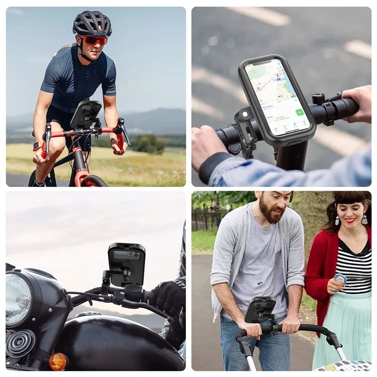 HL-159 Bicycle Stem Phone Mount Waterproof Bike Motorcycle Rotation Phone Holder Bracket