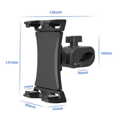 HT-P20 Bike Phone Mount Holder Bicycle Handlebar Clamp for 4.5''-12.9'' Phones Tablets