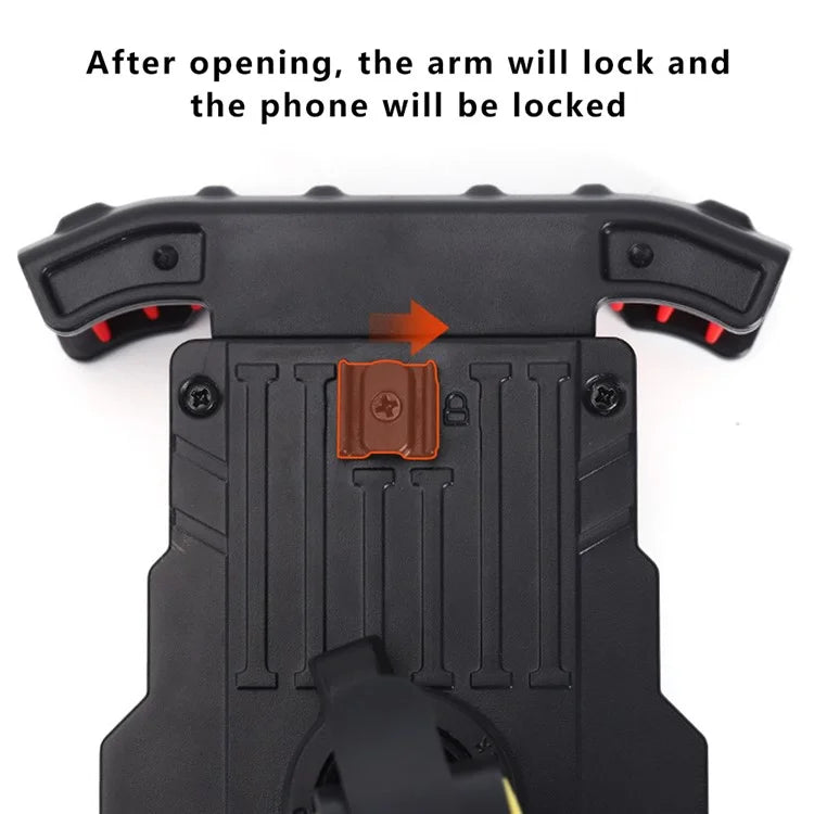 DD-11 Bike Phone Holder Anti-Drop Motorcycle Phone Mount Scooter Phone Clip for 4.7-7 inch Devices