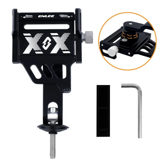 ENLEE Aluminum Alloy Bicycle Handlebar Stem Phone Holder Stand (Rotation Design)