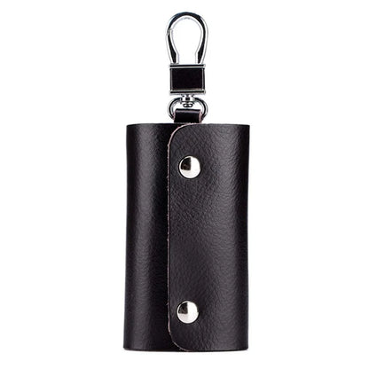 BULLCAPTAIN 484 Vertical Key Case Split Leather Key Holder Organizer Pouch, 6x3x10cm