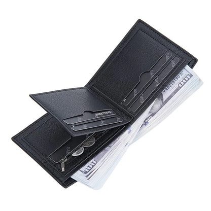 BAELLERRY D3044 Men Short Wallet Slim PU Leather Coin Storage Card Holder Bag