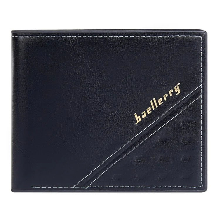 BAELLERRY D3045 Retro PU Leather Men Short Wallet RFID Blocking Cards Cash Carrying Bag