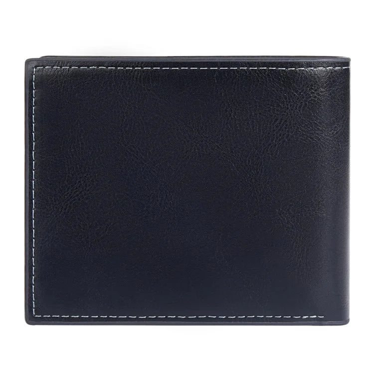 BAELLERRY D3045 Retro PU Leather Men Short Wallet RFID Blocking Cards Cash Carrying Bag