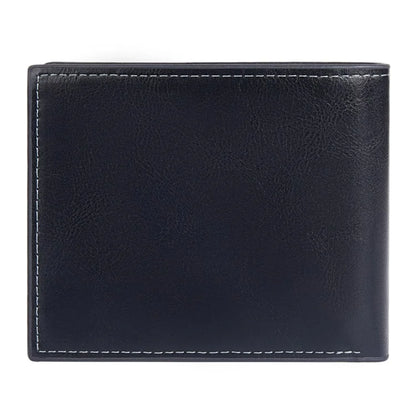 BAELLERRY D3045 Retro PU Leather Men Short Wallet RFID Blocking Cards Cash Carrying Bag