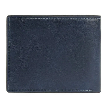 BAELLERRY D3045 Retro PU Leather Men Short Wallet RFID Blocking Cards Cash Carrying Bag