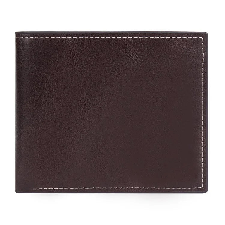 BAELLERRY D3045 Retro PU Leather Men Short Wallet RFID Blocking Cards Cash Carrying Bag