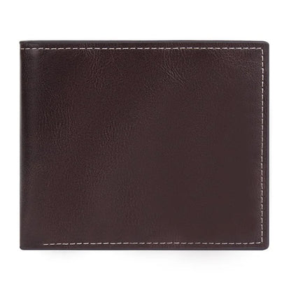 BAELLERRY D3045 Retro PU Leather Men Short Wallet RFID Blocking Cards Cash Carrying Bag