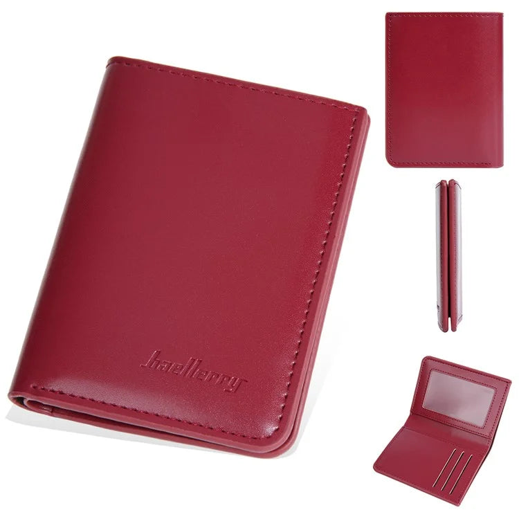 BAELLERRY NR106 PU Leather Men Women Simple Card Bag Short Wallet