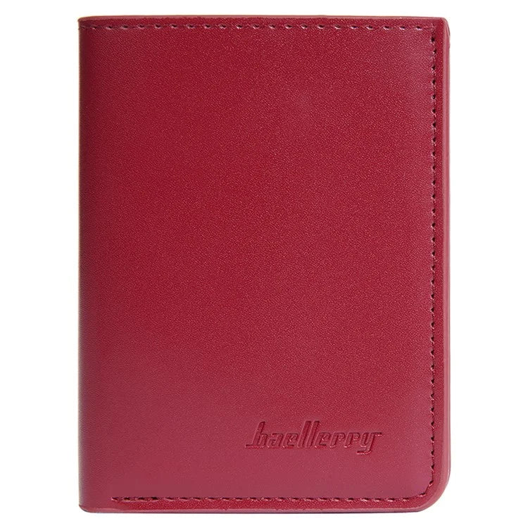 BAELLERRY NR106 PU Leather Men Women Simple Card Bag Short Wallet