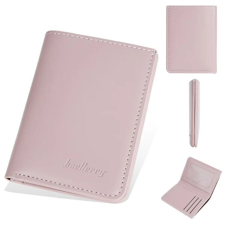 BAELLERRY NR106 PU Leather Men Women Simple Card Bag Short Wallet