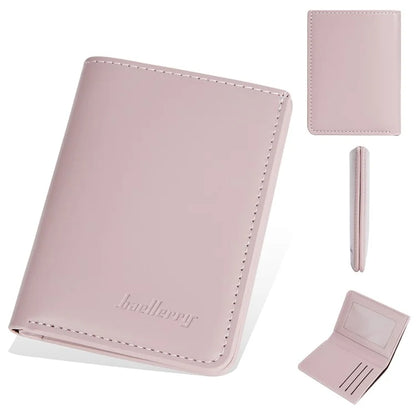 BAELLERRY NR106 PU Leather Men Women Simple Card Bag Short Wallet