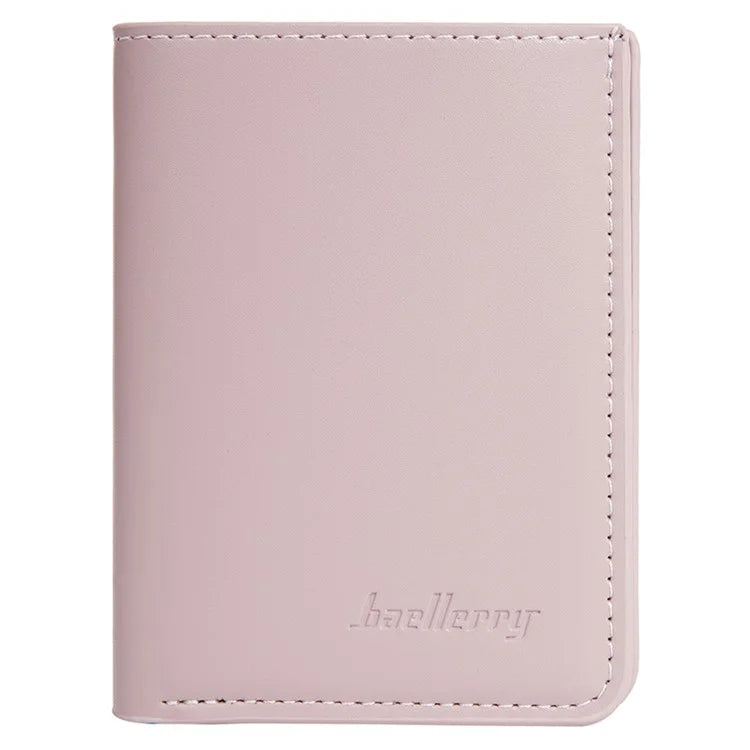 BAELLERRY NR106 PU Leather Men Women Simple Card Bag Short Wallet
