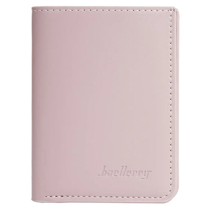 BAELLERRY NR106 PU Leather Men Women Simple Card Bag Short Wallet