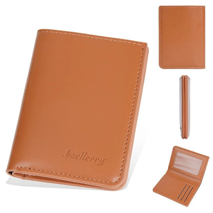 BAELLERRY NR106 PU Leather Men Women Simple Card Bag Short Wallet