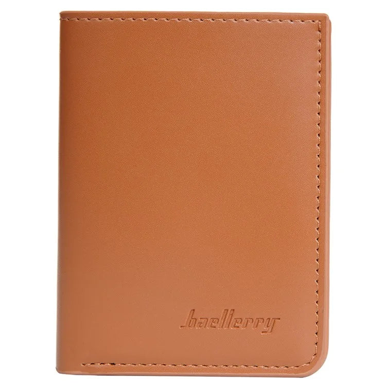 BAELLERRY NR106 PU Leather Men Women Simple Card Bag Short Wallet