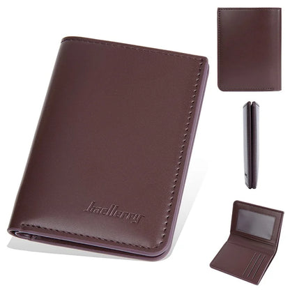BAELLERRY NR106 PU Leather Men Women Simple Card Bag Short Wallet
