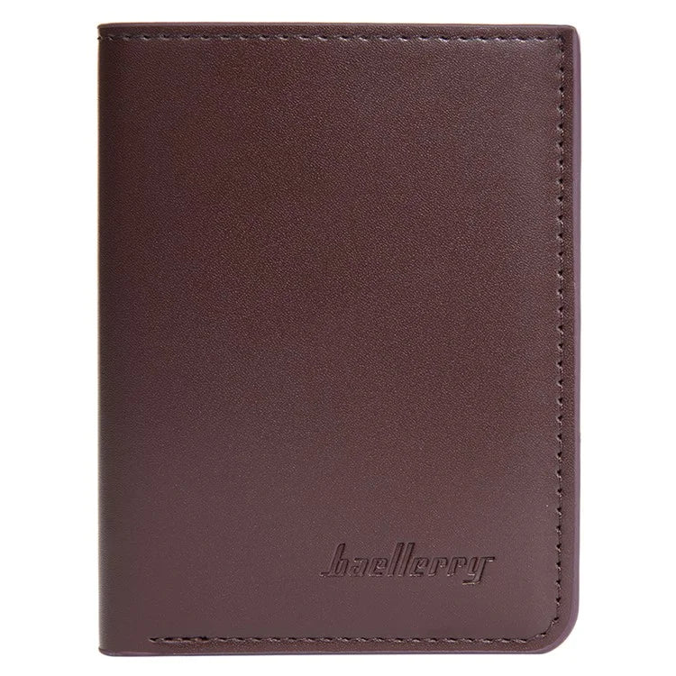 BAELLERRY NR106 PU Leather Men Women Simple Card Bag Short Wallet