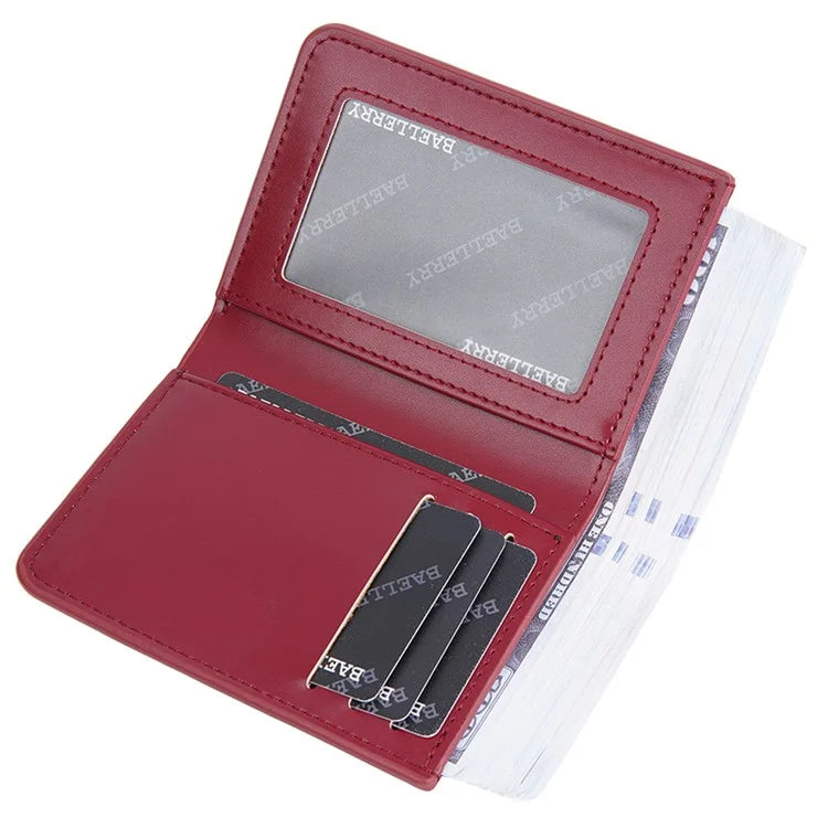 BAELLERRY NR106 PU Leather Men Women Simple Card Bag Short Wallet