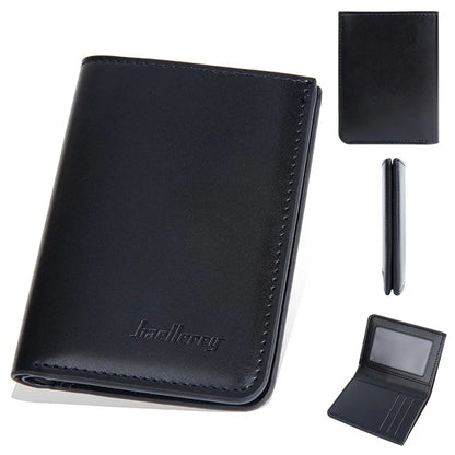 BAELLERRY NR106 PU Leather Men Women Simple Card Bag Short Wallet