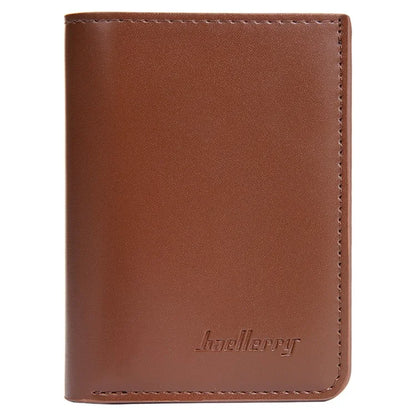 BAELLERRY NR106 PU Leather Men Women Simple Card Bag Short Wallet