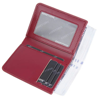 BAELLERRY NR106 PU Leather Men Women Simple Card Bag Short Wallet