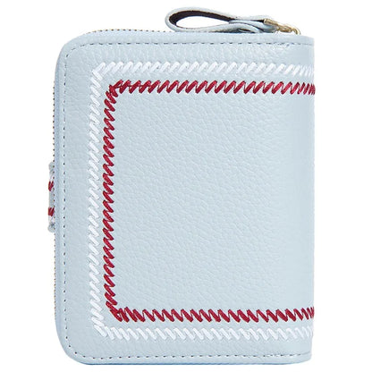 BAELLERRY NR105 Zipper Accordion Card Bag Stylish PU Leather Women Short Wallet Coin Purse