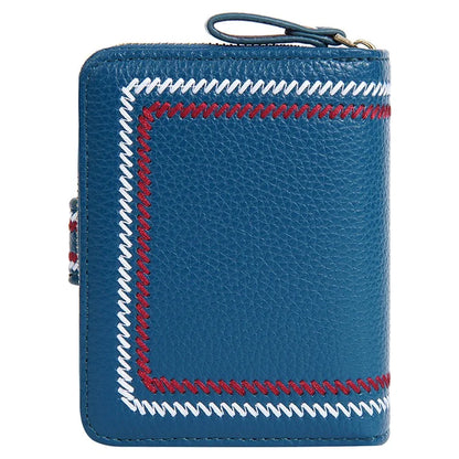 BAELLERRY NR105 Zipper Accordion Card Bag Stylish PU Leather Women Short Wallet Coin Purse