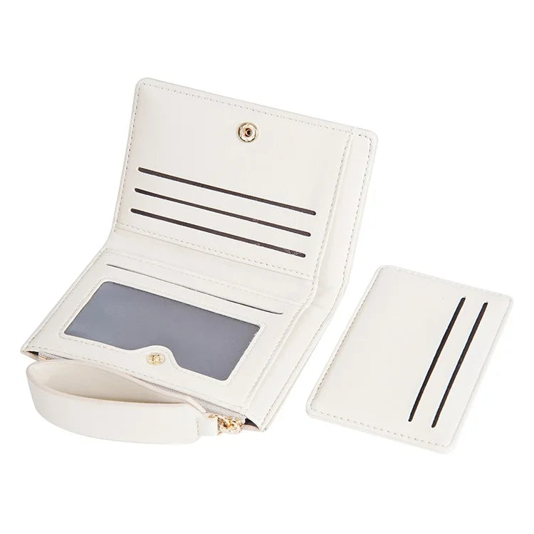 BAELLERRY N8335 Stylish Women Short Wallet PU Leather Zipper Pocket Coin Purse with Separate Card Holder
