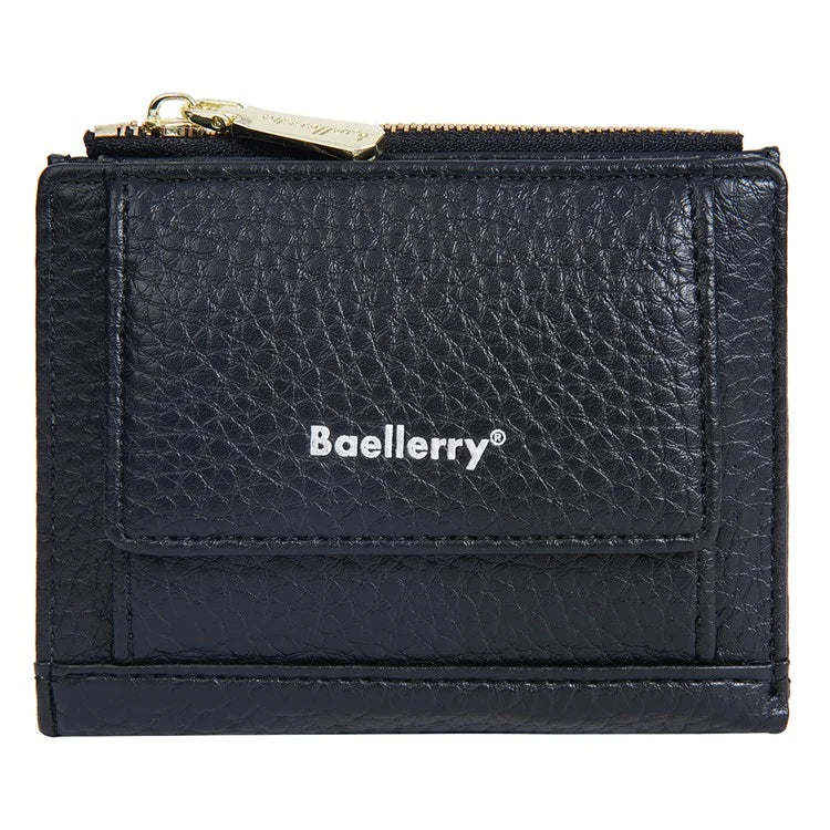 BAELLERRY NR110 Stylish PU Leather Women Short Wallet Zipper Pocket Coins Cards Cash Holder