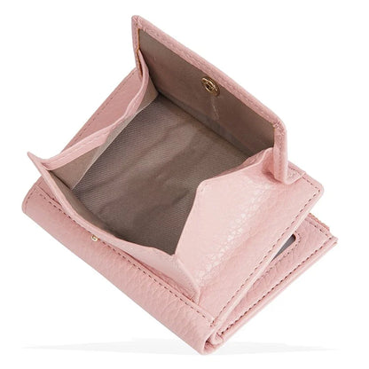 BAELLERRY NR110 Stylish PU Leather Women Short Wallet Zipper Pocket Coins Cards Cash Holder