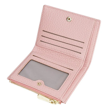 BAELLERRY NR110 Stylish PU Leather Women Short Wallet Zipper Pocket Coins Cards Cash Holder