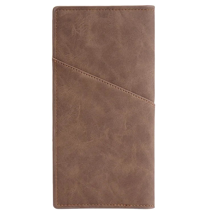 BAELLERRY C3070 Frosted PU Leather Long Wallet Men Large Capacity Cash Cards Holder with Zipper Pocket