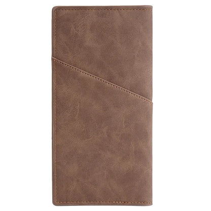 BAELLERRY C3070 Frosted PU Leather Long Wallet Men Large Capacity Cash Cards Holder with Zipper Pocket