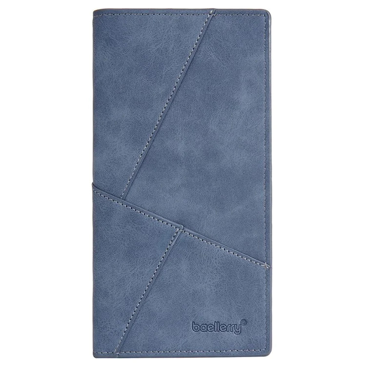 BAELLERRY C3070 Frosted PU Leather Long Wallet Men Large Capacity Cash Cards Holder with Zipper Pocket