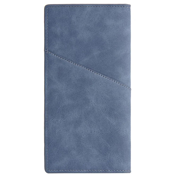 BAELLERRY C3070 Frosted PU Leather Long Wallet Men Large Capacity Cash Cards Holder with Zipper Pocket
