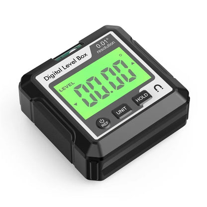 JD10 Digital Level Box Mini Angle Finder Magnetic Base LCD Bevel Gauge Inclinometer for Carpentry, with Bubble