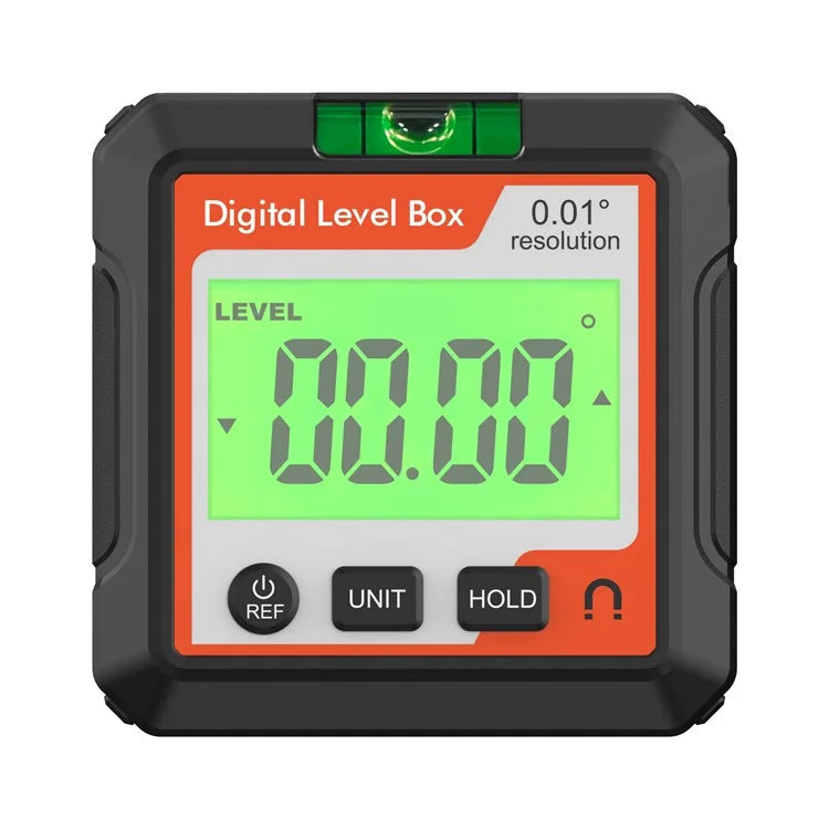 JD10 Digital Level Box Mini Angle Finder Magnetic Base LCD Bevel Gauge Inclinometer for Carpentry, with Bubble
