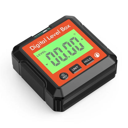 JD10 Digital Level Box Mini Angle Finder Magnetic Base LCD Bevel Gauge Inclinometer for Carpentry, with Bubble